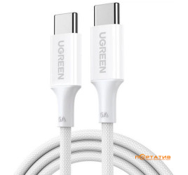UGREEN L502 USB-C to USB-C 100W PD Cable 2m White (35221)