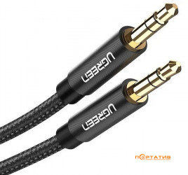 UGREEN AV112 3.5mm Male to 3.5mm Male Cable Gold Plated 2m Black (50363)