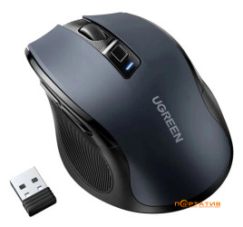 Ugreen Ergonomic Wireless Silent Dual-Mode Mouse Gray MU006 (15063)