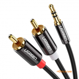 UGREEN AV102 3.5 mm to 2RCA Audio Cable 3 m Black (10512)