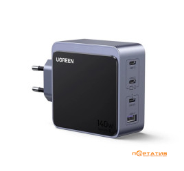 UGREEN X570 Nexode S USB-A+3xUSB-C 140W GaN Tech Fast Charger Space Gray (45575)