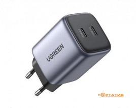 UGREEN CD294 45W 2xType-C PD GaN Wall Charger Gray (90573)