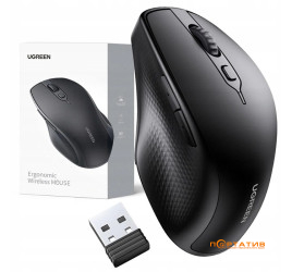 Ugreen Ergonomic Wireless Contoured Mouse Black MU101 (90395)