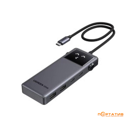 Ugreen CM888 USB-C to 2xUSB, 2xUSB-C, HDMI 4K60, PD100W Gray (35998)