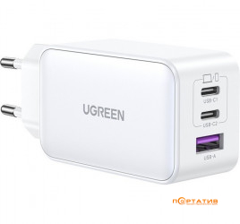 UGREEN CD244 65W 2xType-C, USB-A GaN Wall Charger White (15334)