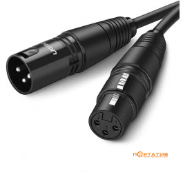 UGREEN AV130 XLR Male to Female Cable 2m Black (20710)