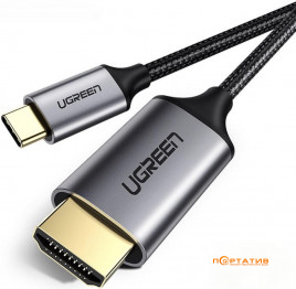 UGREEN MM142 Type-C - HDMI 4K 60Hz Cable Aluminium 1.5 m Gray Black (50570)