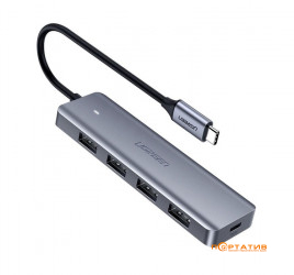 UGREEN CM219 4-in-1 USB Type-C to 4xUSB 3.0 HUB Space Gray (70336)