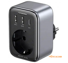 UGREEN CD314 3xUSB 30W Type-C, 2хUSB-A Outlet Extender Black (90613)