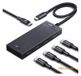 UGREEN CM806 USB-C to 4xUSB-C 3.2 Gen2 10Gbps with PD Power Port Black (55334)
