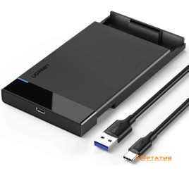 Ugreen US221 USB 3.1 to 2.5' SATA Hard Driver Enclosure Black (50743)