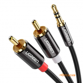 UGREEN AV102 3.5 mm to 2RCA Audio Cable 5 m Black (10513)