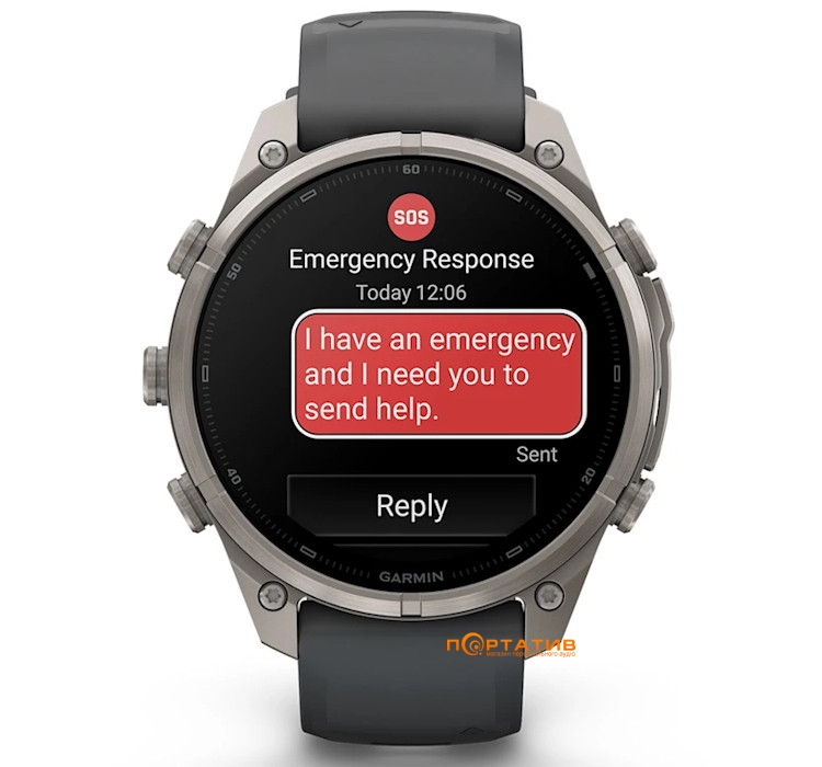Смарт-годинник Garmin Fenix 9 Pro – inReach, 47mm, Titanium with Graphite/Black Silicone Band (010-04336-21)