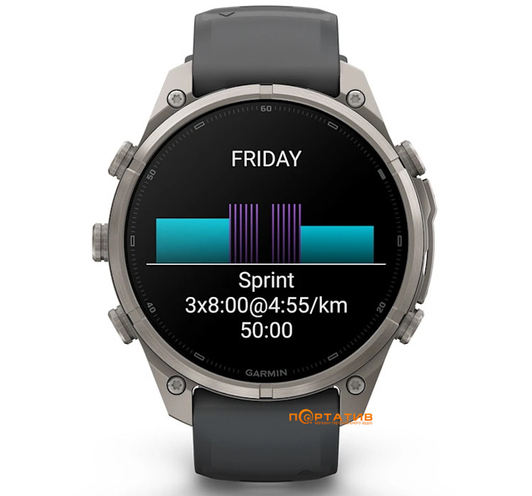 Смарт-годинник Garmin Fenix 9 Pro – inReach, 47mm, Titanium with Graphite/Black Silicone Band (010-04336-21)