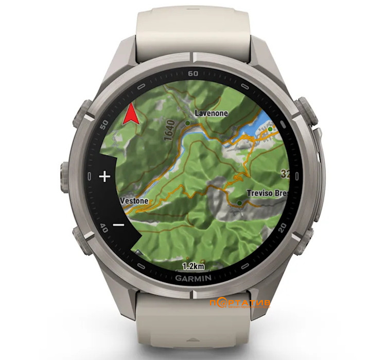 Смарт-годинник Garmin Fenix 9 Pro – 43mm, Titanium with Fog Grey/Dark Sandstone Silicone Band (010-04335-86)
