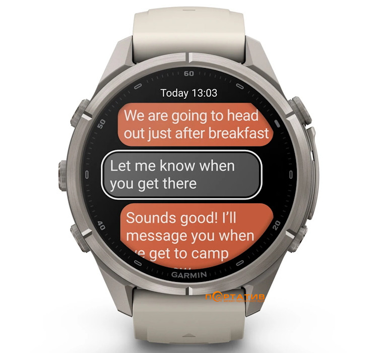Смарт-годинник Garmin Fenix 9 Pro – inReach, 43mm, Titanium with Fog Grey/Dark Sandstone Silicone Band (010-04335-81)