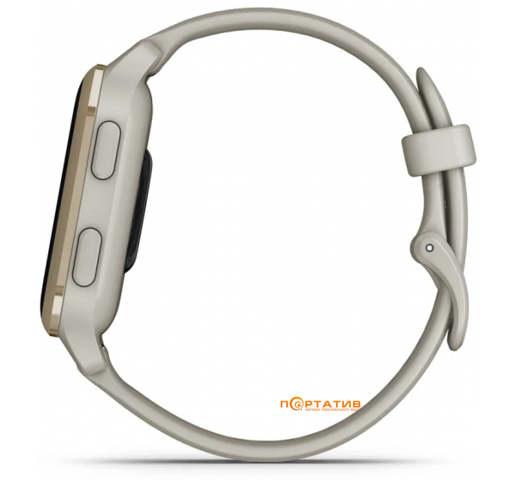 Garmin Venu Sq 2 Music Cream Gold Aluminium Bezel with French Grey Case and Silicone Band (010-02700-12)