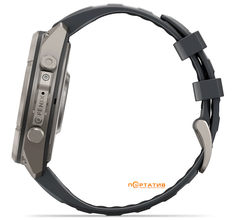 Смарт-годинник Garmin Fenix 9 Pro – inReach, 47mm, Titanium with Graphite/Black Silicone Band (010-04336-21)