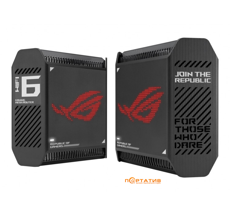 Маршрутизатор ASUS ROG Rapture GT6 2PK Black (90IG07F0-MU9A20)