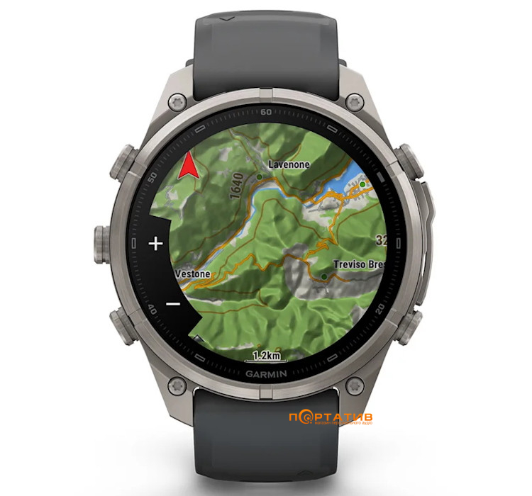 Смарт-годинник Garmin Fenix 9 Pro – inReach, 47mm, Titanium with Graphite/Black Silicone Band (010-04336-21)