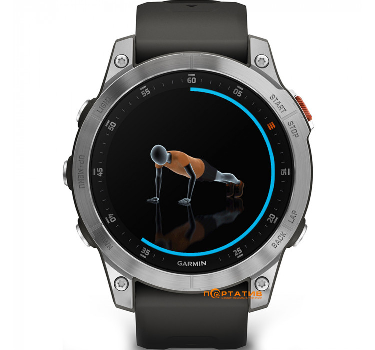 Garmin Epix 2 Slate/Stainless Steel with silicone band (010-02582-01)