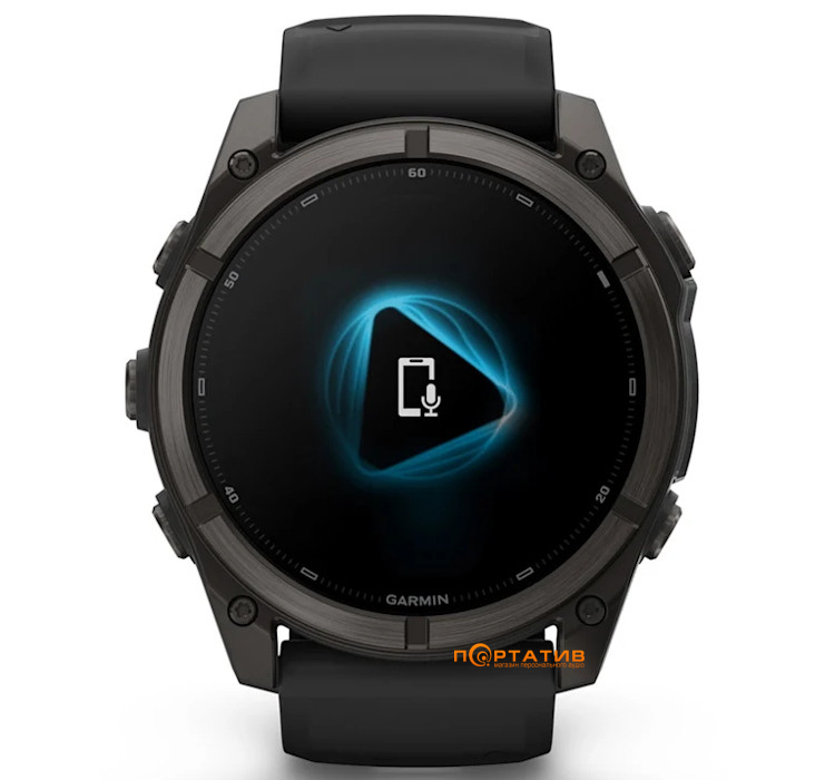 Смарт-годинник Garmin Fenix 9 – 51mm, Carbon Grey DLC Titanium with Black Silicone Band (010-04763-11)