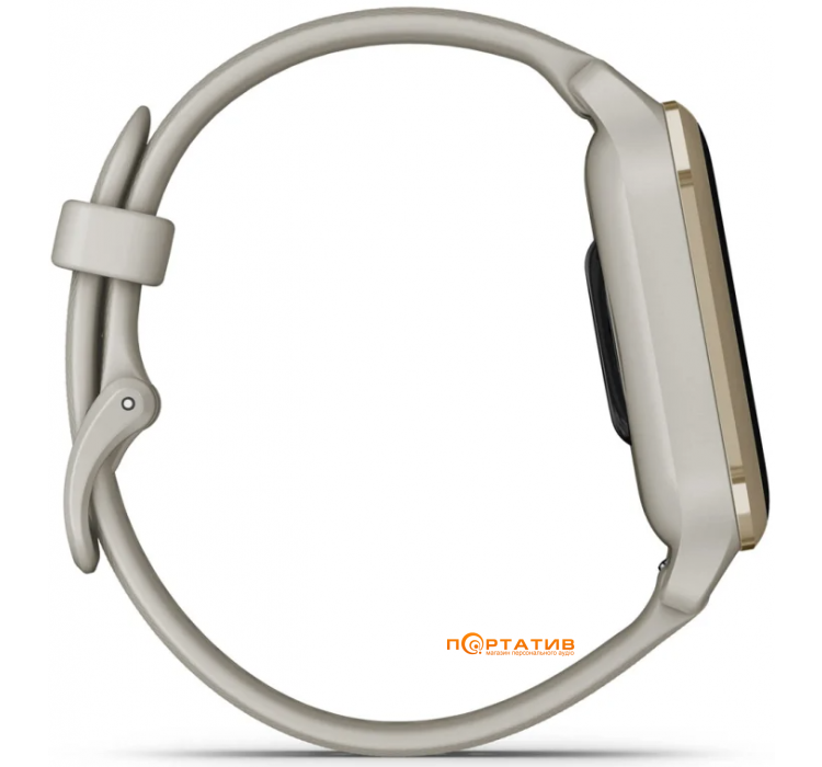 Garmin Venu Sq 2 Music Cream Gold Aluminium Bezel with French Grey Case and Silicone Band (010-02700-12)