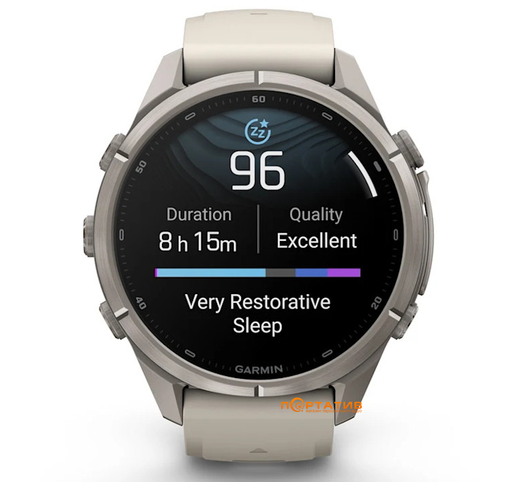 Смарт-годинник Garmin Fenix 9 Pro – 43mm, Titanium with Fog Grey/Dark Sandstone Silicone Band (010-04335-86)