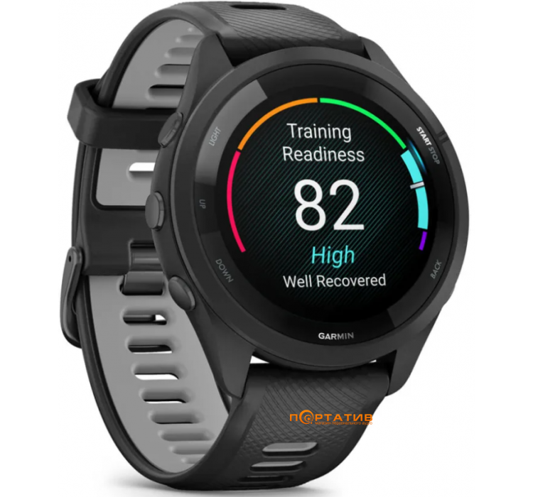 Смарт-годинник Garmin Forerunner 265, Black (010-02810-10)