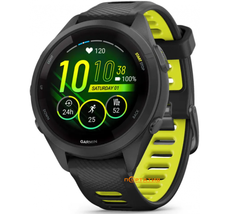 Смарт-годинник Garmin Forerunner 265S, Black (010-02810-13)