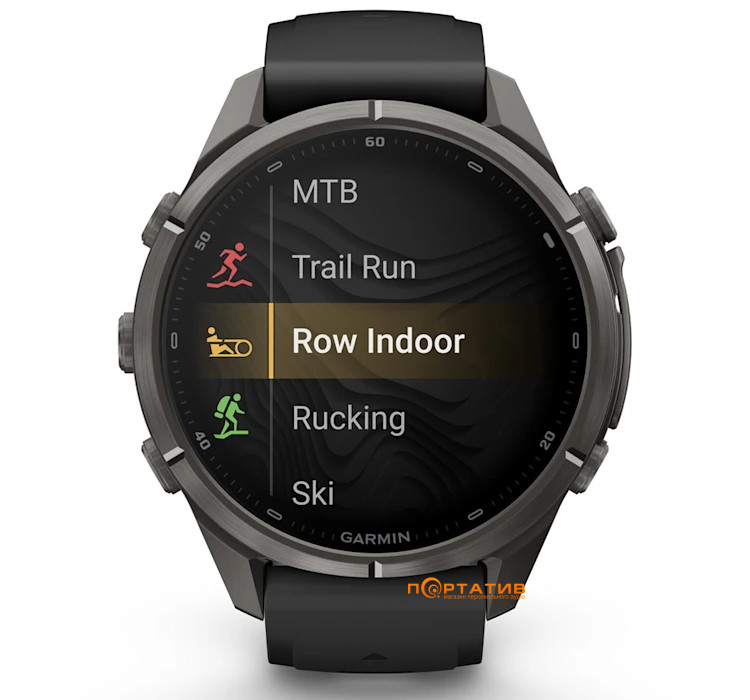 Смарт-годинник Garmin Fenix 9 Pro – inReach, 43mm, Carbon Gray DLC Titanium with Black/Pebble Grey Silicone Band (010-04335-11)