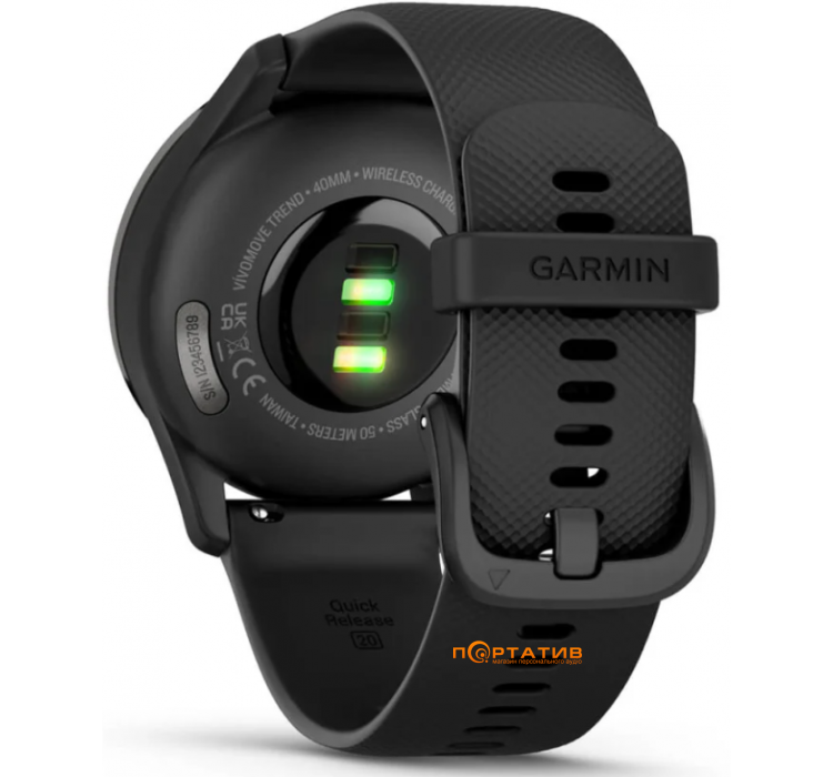 Смарт-часы Garmin Vivomove Trend, Black, Silicone (010-02665-00)