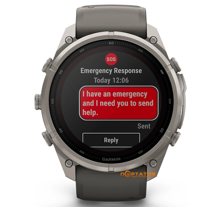Смарт-годинник Garmin Fenix 9 Pro – inReach, Solar, 51mm, Titanium with Pebble Grey Silicone Band (010-04339-01)