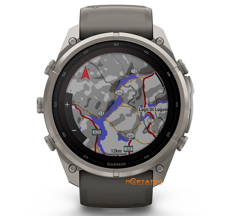 Смарт-годинник Garmin Fenix 9 Pro – inReach, Solar, 51mm, Titanium with Pebble Grey Silicone Band (010-04339-01)
