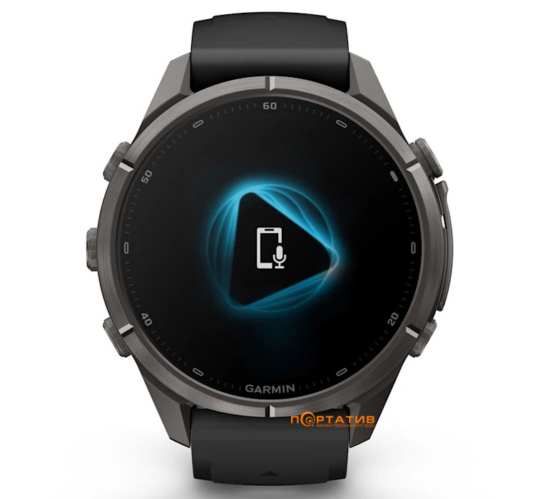Смарт-годинник Garmin Fenix 9 Pro – inReach, 43mm, Carbon Gray DLC Titanium with Black/Pebble Grey Silicone Band (010-04335-11)