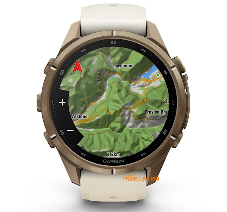 Смарт-годинник Garmin Fenix 9 Pro – 43mm, Autumn Gold Titanium with Cream/French Grey Silicone Band (010-04335-26)
