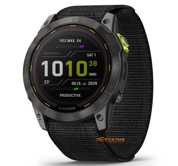 Смарт-годинник Garmin Enduro 2 Sapphire Carbon Gray DLC Titanium (010-02754-01)