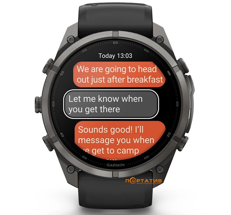 Смарт-годинник Garmin Fenix 9 Pro – inReach, 51mm, Carbon Gray DLC Titanium with Black/Pebble Grey Silicone Band (010-04337-11)