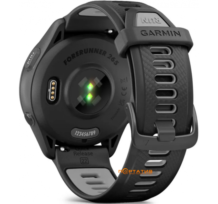 Смарт-годинник Garmin Forerunner 265, Black (010-02810-10)