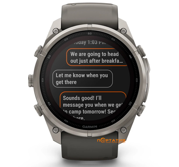 Смарт-годинник Garmin Fenix 9 Pro – inReach, Solar, 51mm, Titanium with Pebble Grey Silicone Band (010-04339-01)