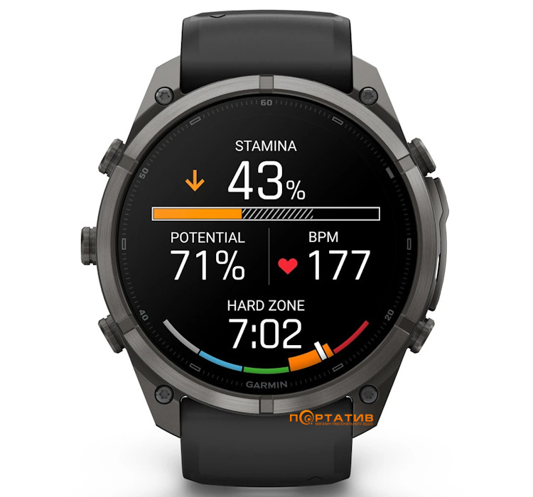 Смарт-годинник Garmin Fenix 9 Pro – 51mm, Carbon Gray DLC Titanium with Black/Pebble Grey Silicone Band (010-04337-16)