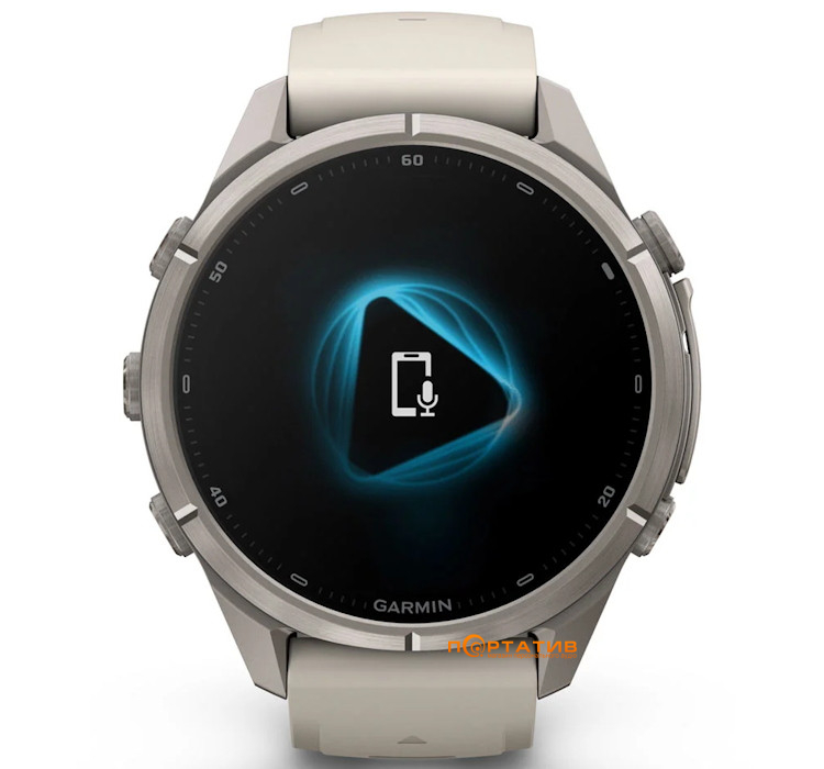 Смарт-годинник Garmin Fenix 9 Pro – inReach, 43mm, Titanium with Fog Grey/Dark Sandstone Silicone Band (010-04335-81)