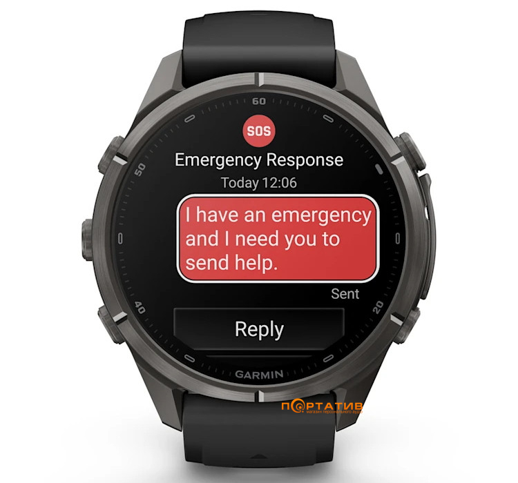 Смарт-годинник Garmin Fenix 9 Pro – inReach, 43mm, Carbon Gray DLC Titanium with Black/Pebble Grey Silicone Band (010-04335-11)