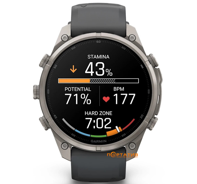 Смарт-годинник Garmin Fenix 9 Pro – inReach, 47mm, Titanium with Graphite/Black Silicone Band (010-04336-21)