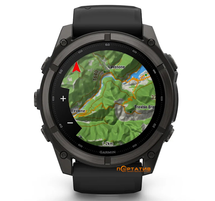 Смарт-годинник Garmin Fenix 9 – 51mm, Carbon Grey DLC Titanium with Black Silicone Band (010-04763-11)