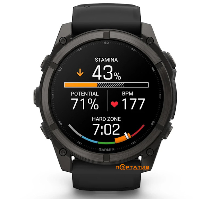 Смарт-годинник Garmin Fenix 9 – 51mm, Carbon Grey DLC Titanium with Black Silicone Band (010-04763-11)
