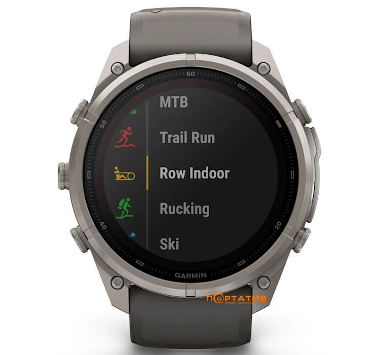 Смарт-годинник Garmin Fenix 9 Pro – inReach, Solar, 51mm, Titanium with Pebble Grey Silicone Band (010-04339-01)