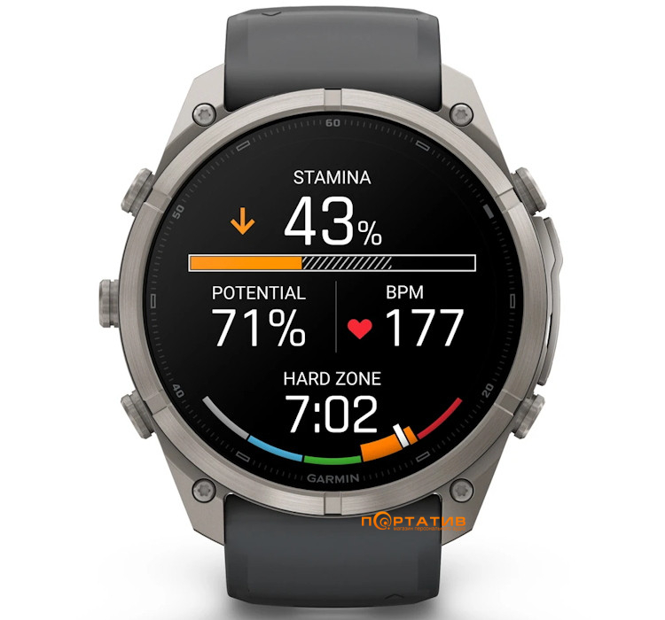 Смарт-годинник Garmin Fenix 9 Pro – 51mm, Titanium with Graphite/Black Silicone Band (010-04337-26)
