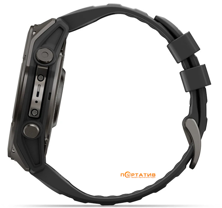 Смарт-годинник Garmin Fenix 9 – 51mm, Carbon Grey DLC Titanium with Black Silicone Band (010-04763-11)
