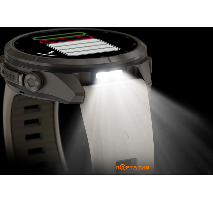 Смарт-годинник Garmin Fenix 9 Pro – inReach, 43mm, Titanium with Fog Grey/Dark Sandstone Silicone Band (010-04335-81)